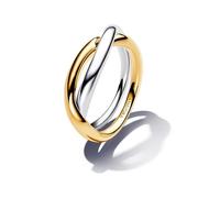PANDORA Essence Anelli intrecciati in argento Sterling e placcati in oro 14k, 58