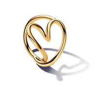 PANDORA Essence Anello con cuore placcato in oro 14k, 52