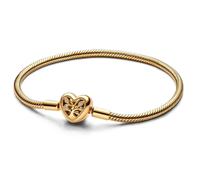 Pandora Family Tree Heart Clasp Snake Chain Bracelet 563516C01-19 - 14k Gold-Plated, Cubic Zirconia Accents
