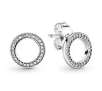 Pandora 290585CZ Orecchini da donna a bottone in argento Sempre Pandora