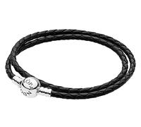 Pandora Gioielli 590745CBK Bracciale In Pelle Da Donna Doppio Nero
