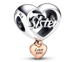 PANDORA Gioielli Argento Charm Love You Sister Cuore 782244C00