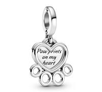 PANDORA Gioielli Argento Charm Pendente Cuori E Impronta Di Zampa 799360C00