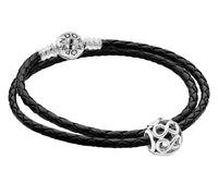 PANDORA Gioielli Bracciale In Pelle Donna Con Charm Infinito 51523