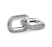 Pandora Gioielli Doppio Elemento Di Unione Styling Pavé Bianco 799660C02