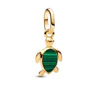 PANDORA Gioielli Mini Charm-Pendente Tartaruga Verde Color Oro 763823C01