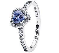 Pandora Gioiello Argento Anello Donna Scintillante Sublimi Cuore Blu 198421C05