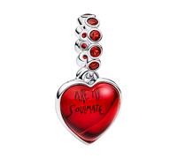 Pandora Gioiello Argento Ciondolo Charm Rosso Vetro di Murano Cuore 794429C01