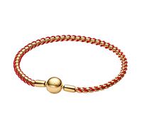 Pandora Gioiello Bracciale Donna Catena Groumette Oro/Rosso 563816C01