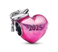 PANDORA Gioiello Charm A Forma Di Cuore Rosa 2025 Con Numero 793788C01