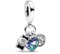 Pandora Gioiello Ciondolo Charm Fotocamera, Cuore & Bussola 792703C01