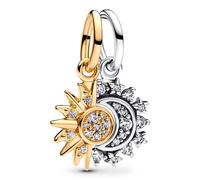 Pandora Gioiello Ciondolo Charm Sole E Luna Due Colori 763585C01