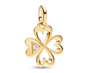 Pandora Gioiello Ciondolo Cuore Vierblättriges Quadrifoglio Oro 763034C01