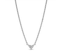 Pandora Gioiello Damen-Silberkette Cuore Con Dreifachem Pietra 393014C01-45