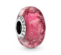 PANDORA Gioiello In Argento Bead-Charm Ondulato Rosa Vetro Di Murano 798872C00