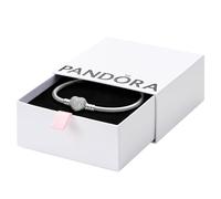 PANDORA Icons - Bracciale con maglia snake e chiusura a cuore pavè scintillante
