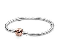 PANDORA Icons Bracciale in argento con chiusura placcata in oro rosa 14k, 16