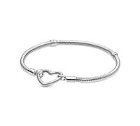 PANDORA Icons Bracciale in maglia snake in argento Sterling con chiusura a cuore, 18