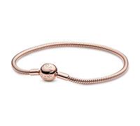 PANDORA Icons Bracciale in maglia snake placcato in oro rosa 14k, 21