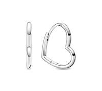 PANDORA Icons Orecchini a cerchio in argento Sterling con piccolo cuore asimmetrico