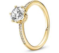 Pandora Anello scintillante placcato in oro Corona scintillante Shine 168289C01 54 mm