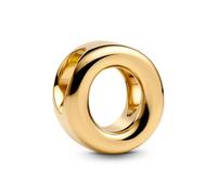 PANDORA Lettera O 763961C00 - Mini ciondolo in argento sterling con placcatura in oro 14 carati, compatibile Moments, dimensioni: 6,1 x 8,3 x 7,4 mm