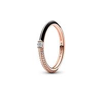 PANDORA Me 182528C01-52 anello doppio nero e pavé