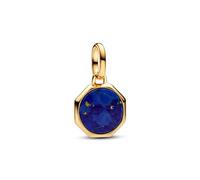 Pandora ME 763388C01 - Mini medaglione in argento sterling con lega di metallo dorato e lapislazzuli, compatibile con ME e Moments, colore: Blu, misura unica, Argento sterling, Lapislazzuli