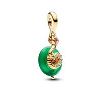 Charm Pendente Serpente Vetro di Murano verde Donna Pandora