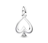 PANDORA ME Medaglione a forma di picche in argento Sterling con zirconia cubica trasparente