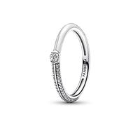 PANDORA Me 192528C02-54 Anello doppio bianco e pavé
