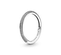 PANDORA ME Anello con pavé in argento Sterling con zirconia cubica trasparente, 58