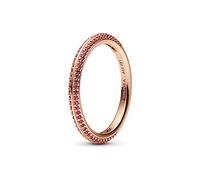 PANDORA ME Anello placcato in oro rosa 14k con rubino sintetico, 54