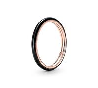 Pandora Minimalist Anello color bronzo con smalto nero Rose 189655C01 54 mm