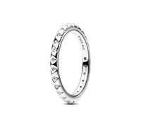 PANDORA ME Anello Pyramids in argento Sterling con borchie e zirconi cubici trasparenti, 48