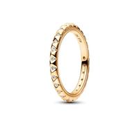 PANDORA ME Anello Pyramids placcato in oro 14k con zirconia cubica trasparente, 60