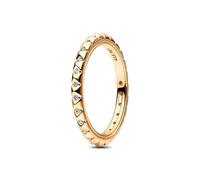 PANDORA ME Anello Pyramids placcato in oro 14k con zirconia cubica trasparente, 62