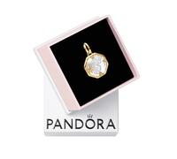 PANDORA ME Medaglione a forma di farfalla placcato in oro 14k con zirconi cubici trasparenti e madreperla artificiale in bioresina bianca