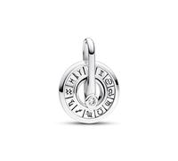 PANDORA ME Medaglione con ruota dello zodiaco, in argento Sterling con zirconia cubica trasparente