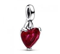 PANDORA ME Mini pendente a forma di cuore in argento Sterling con cristalli rossi «Cherries Jubilee»