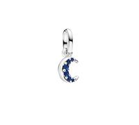 PANDORA ME Moon 793452C01 - Mini ciondolo in argento sterling con cristalli artificiali, compatibile Moments e ME Braccialetti, 2,8x7x5,9 mm, Argento sterling, cristallo