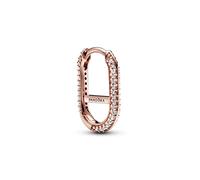 PANDORA ME Orecchini a cerchio placcati in oro rosa 14k con zirconia cubica trasparente