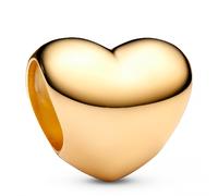 PANDORA Moments 763998C00 - Mini ciondolo a forma di cuore, in argento Sterling placcato oro 14 carati, compatibile Moments