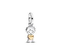 PANDORA Moments 763602C00 - Ciondolo in argento sterling con lega di metallo dorata, compatibile con Moments e ME Braccialetti, Bicolor, Argento sterling, Nessuna pietra preziosa