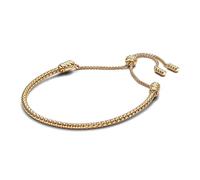 Pandora Moments 563090C00-2 - Bracciale con borchie in argento Sterling placcato oro, compatibile Moments Charms, dimensioni: 28 cm, 28 cm, Argento sterling, Senza Gemstone