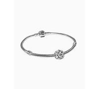 Pandora Moments 590702HV-23+791872 - Braccialetto a maglia di serpente con ciondolo a forma di infinito aperto, in argento Sterling, 23 cm, 23cm, argento, Nessuna pietra preziosa
