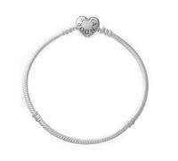 Pandora Moments 590719-16 Heart Clasp Snake Chain Bracelet - 16cm Sterling Silver