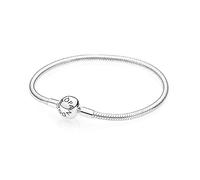 PANDORA Moments 594595C00-16 - Braccialetto a maglie di serpente in argento Sterling, compatibile Moments, misura 16