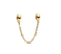 PANDORA Moments 763515C01-05 - Collana in argento sterling con lega di metallo placcato oro e zirconi, compatibile con bracciali Moments, Klar, Argento sterling, Zirconia cubica