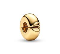 PANDORA Moments 763678C00 - Charm rotondo in argento sterling con lega di metallo dorata, compatibile Moments, Gold, Argento sterling, Nessuna pietra preziosa